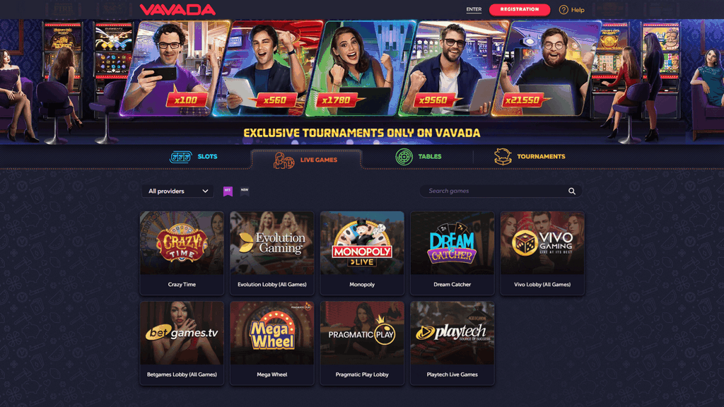 Зеркало и регистрация в онлайн-казино VAVADA